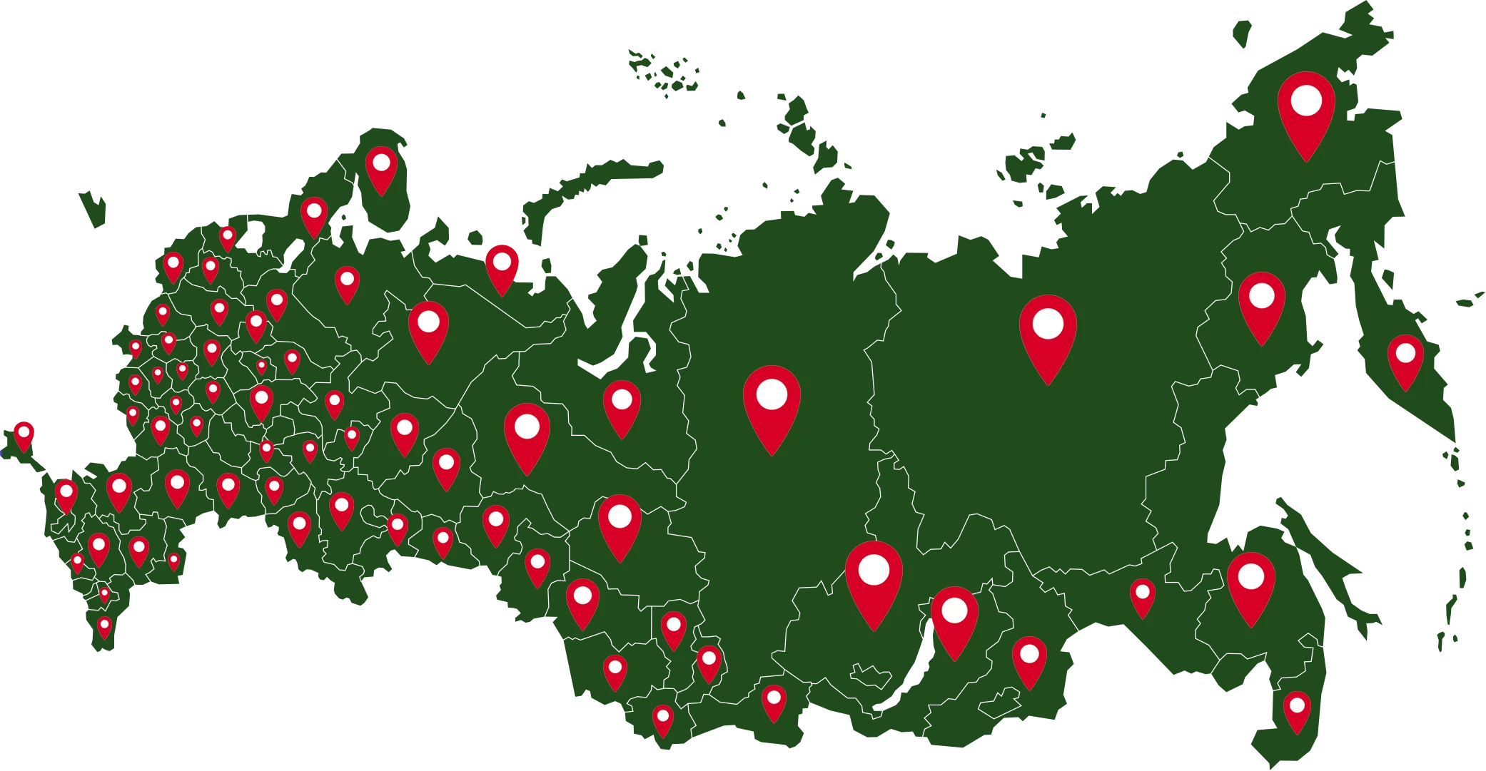 Работаем по всей России